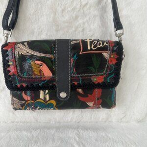 Sakroots Crossbody Bag With Adjustable Strap Artist Circle Birds Peace